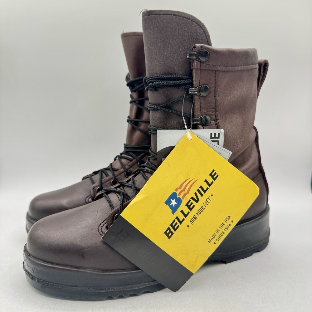 Bellville 330ST Boots Women's Size 9 Brown Leather Steel Toe Vibram